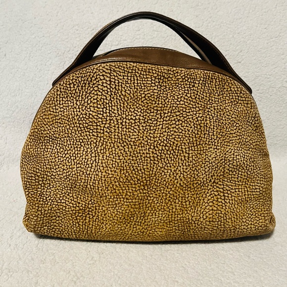 Borbonese Redwall Quail Suede Handbag - Picture 5 of 12